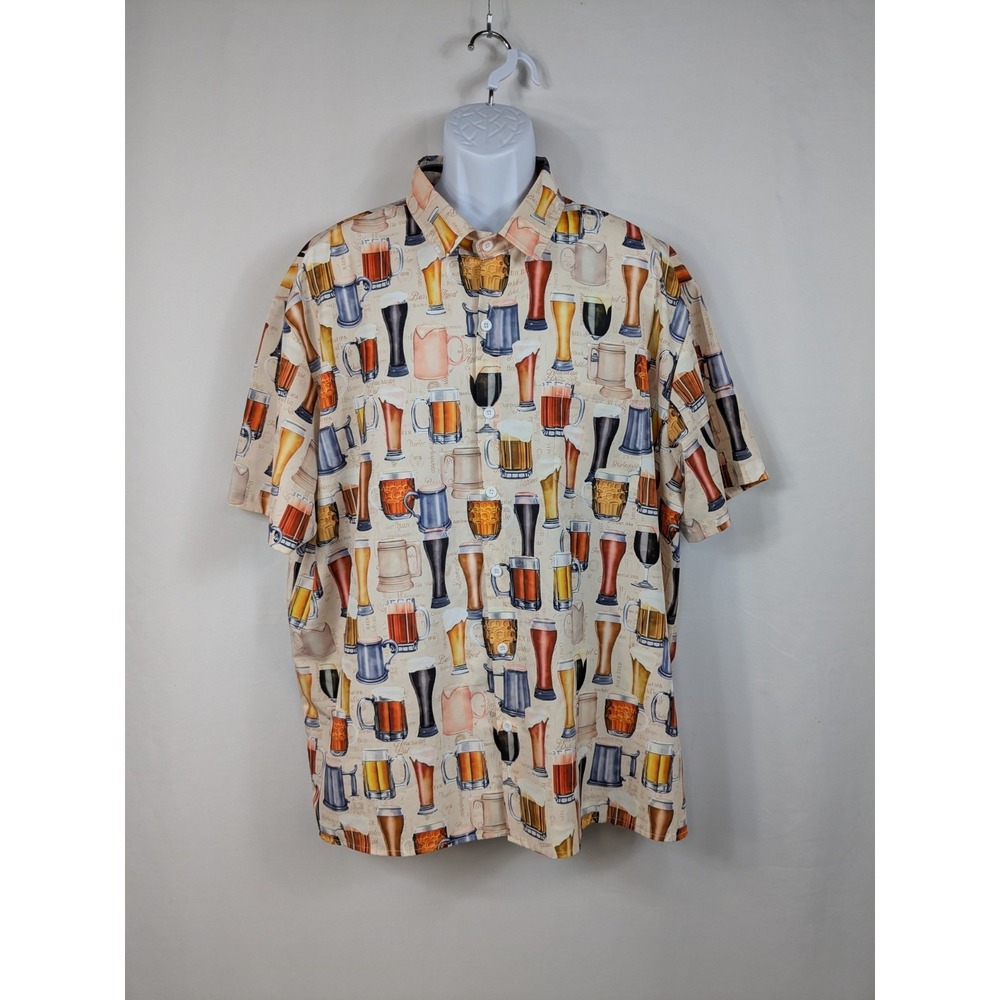 Hardaddy Shirt Mens Size 2XL Button Up St. Patrick's Day Beer Oktoberfest A029